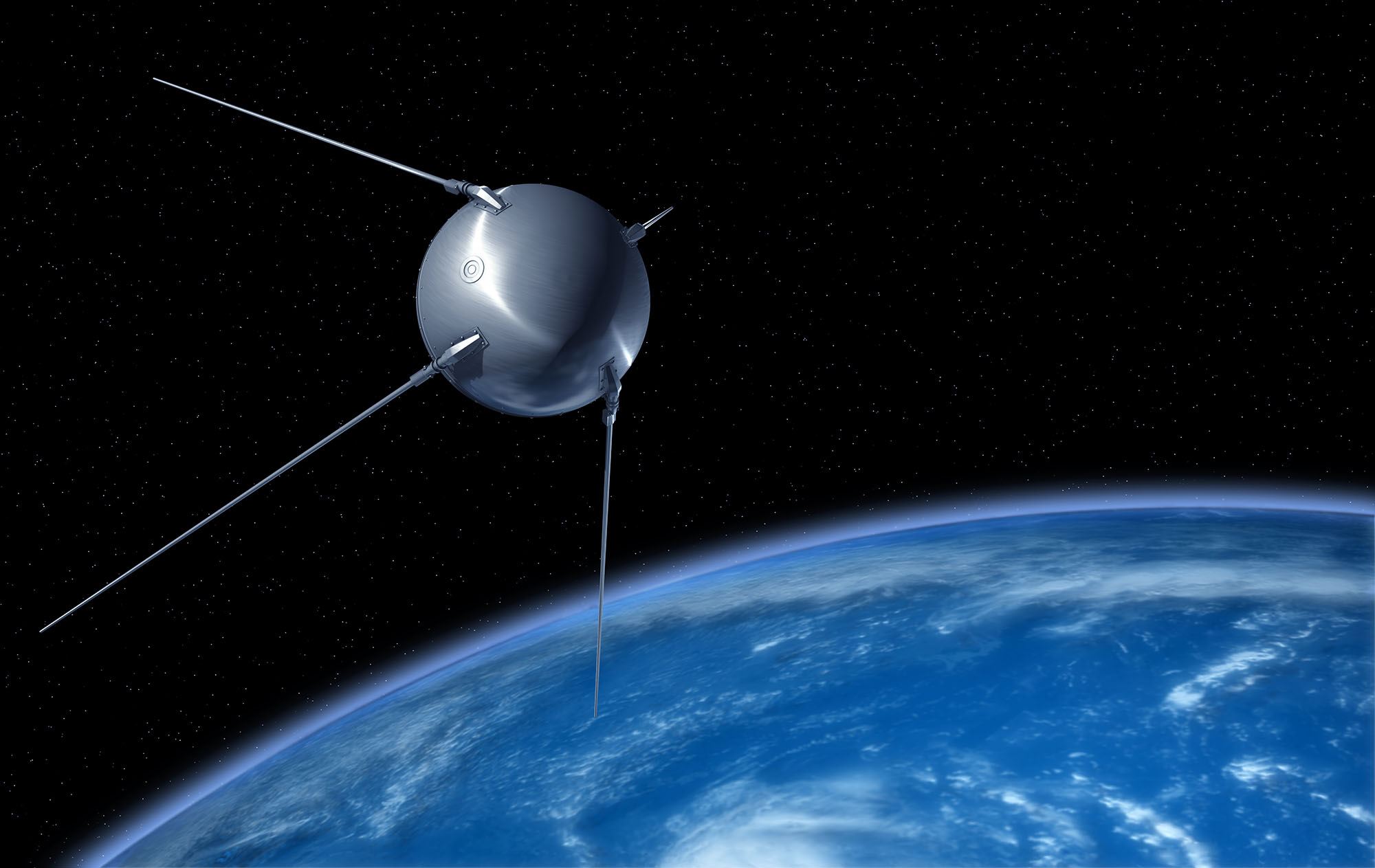 Sputnik 1 O 1 Sat lite Artificial Da Terra Geosiga